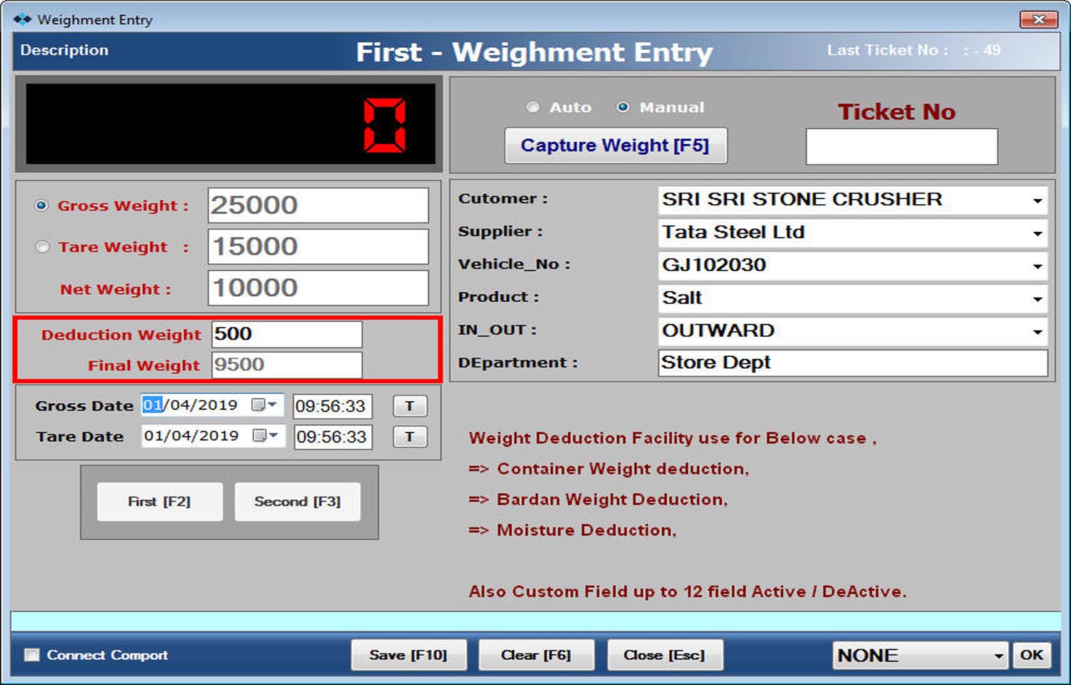 Inward Outward Software In Excel