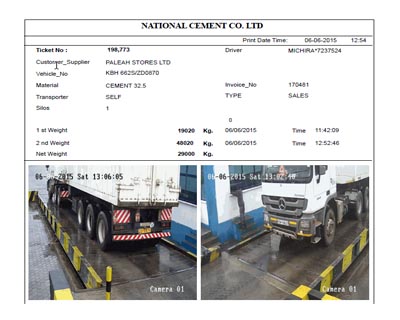 CCTV Weighbridge Software Print