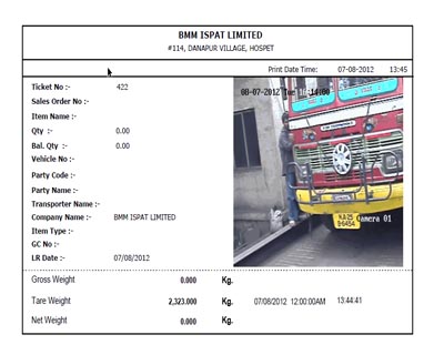 CCTV Weighbridge Software Print