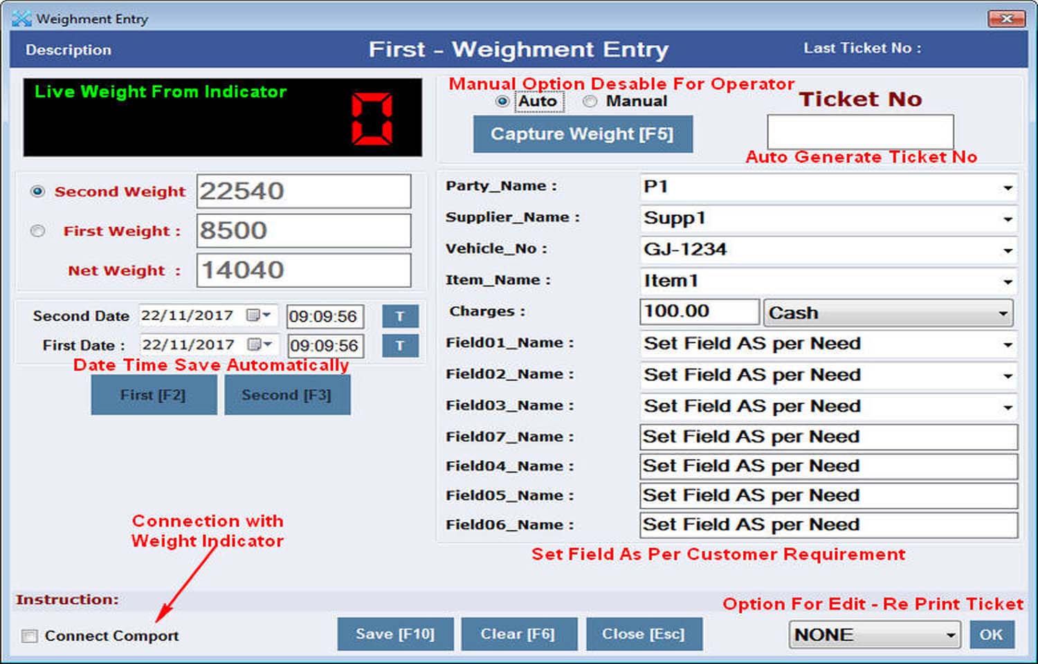Vehicle Weighbridge software